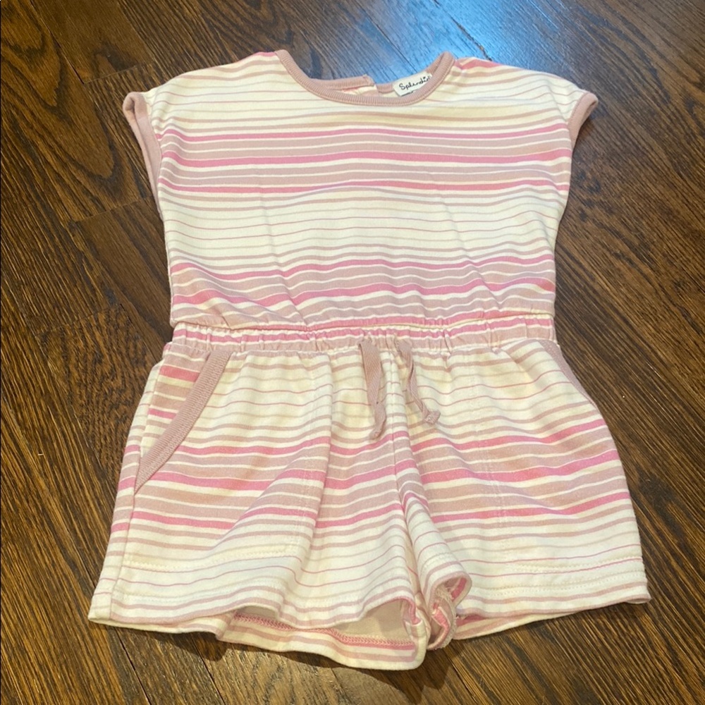 Splendid Pink and White Striped Romper size 3